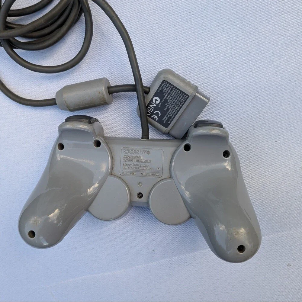 Sony PSone Slim PS1 Console Controller AV Cables AC Power Adapter M Card Working